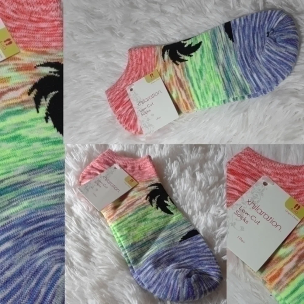 ☄Xhiliaration Palm Tree Paradise Socks
